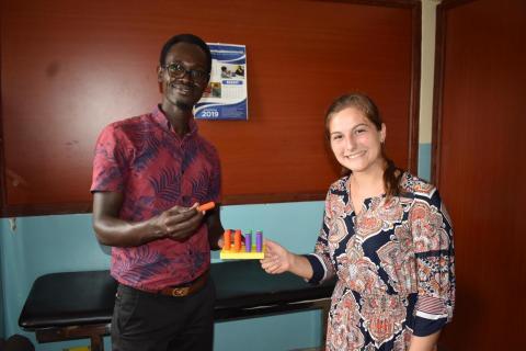 Lucy Spicher, right, is pictured with a Kenyan occupational therapist. 