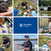 Sarah Princiotta, assistant professor of biology, and Lucas Redmond, assistant professor of biology, use robust summer fieldwork