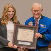 Hannah Pohlmann presented with Astronaut Scholarship award