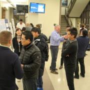 Industrial engineering students, primarily juniors and seniors, gather to showcase their efforts in undergraduate research. 